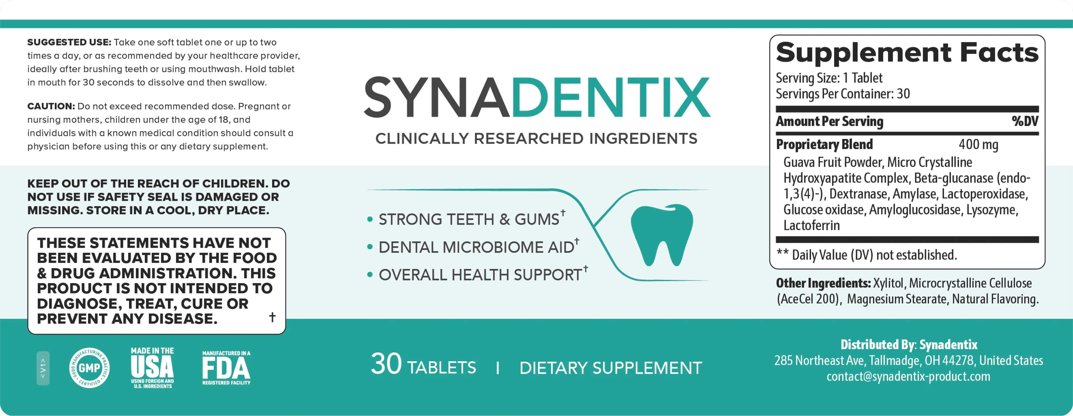 Synadentix Product Label